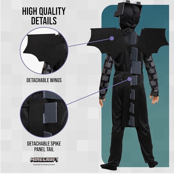 Disguise Minecraft Ender Dragon Costume for Kids, Video Game - Picture 4 of 6